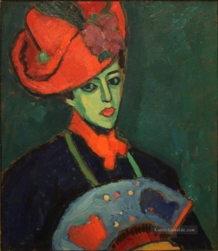 schokko mit rotem Hut 1909 Alexej von Jawlensky Expressionismus Ölgemälde